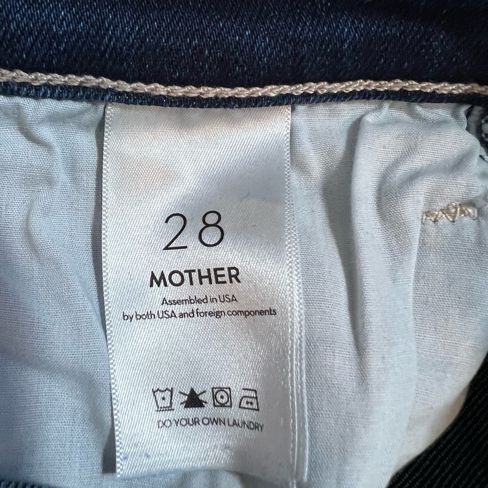 Mother Lil’ Hustler Ankle Dark Blue Denim Jeans Women’s Size 28 - Picture 5 of 10
